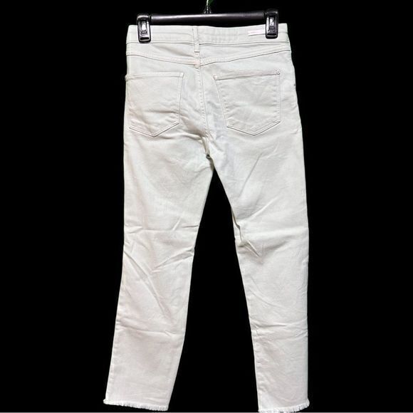 Anthropologie Pilcro Script High Rise Crop Raw Frayed Hem Jeans Size 25 - Picture 3 of 11